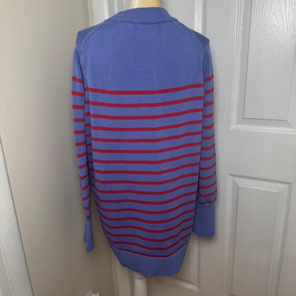 Tuckernuck Starboard Blue Bar Harbor Nautical Striped Long Sleeve Sweater XL - Picture 5 of 9